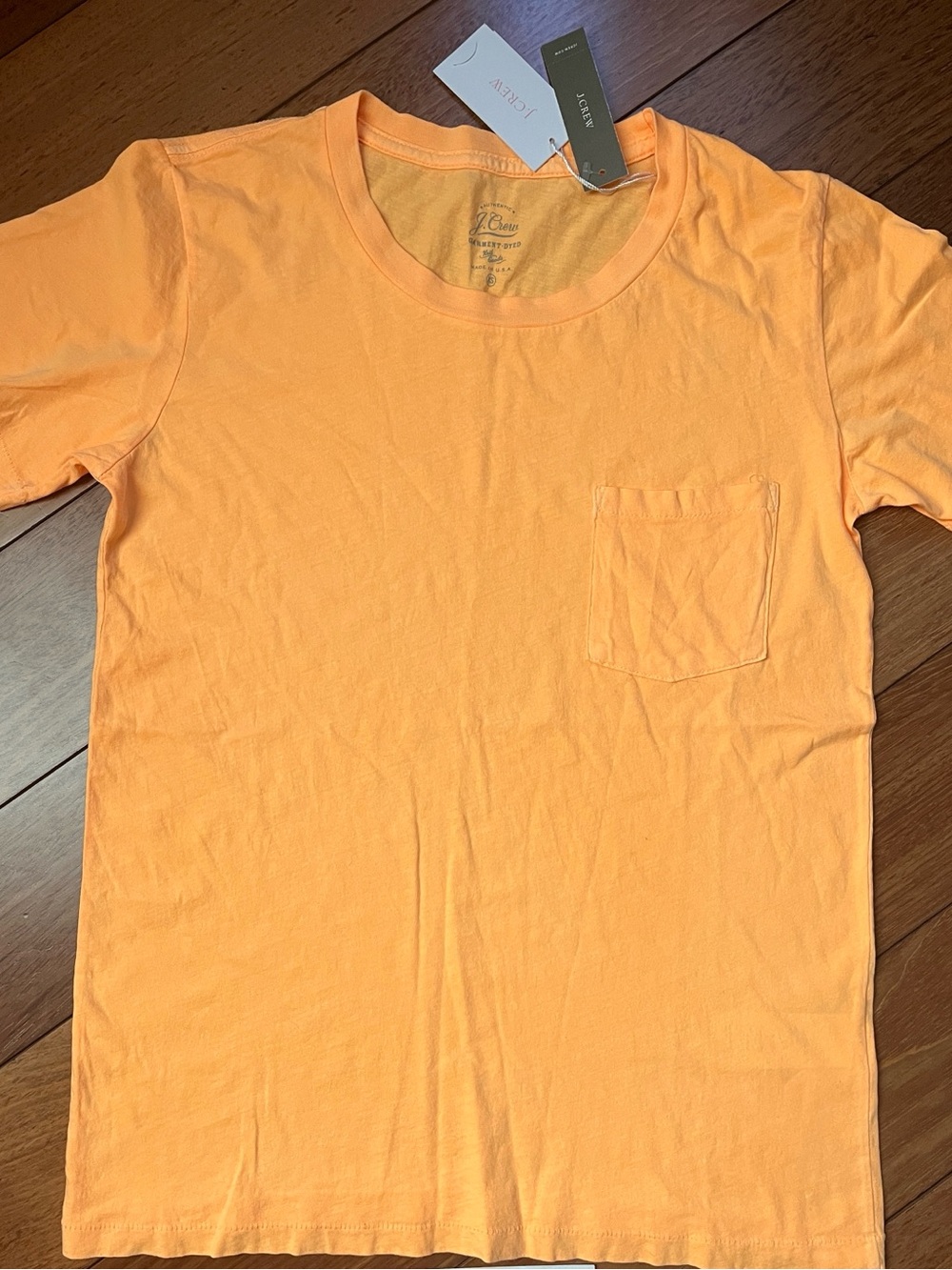 NWT J. Crew Garment Dyed Cotton Pocket Crewneck Tee